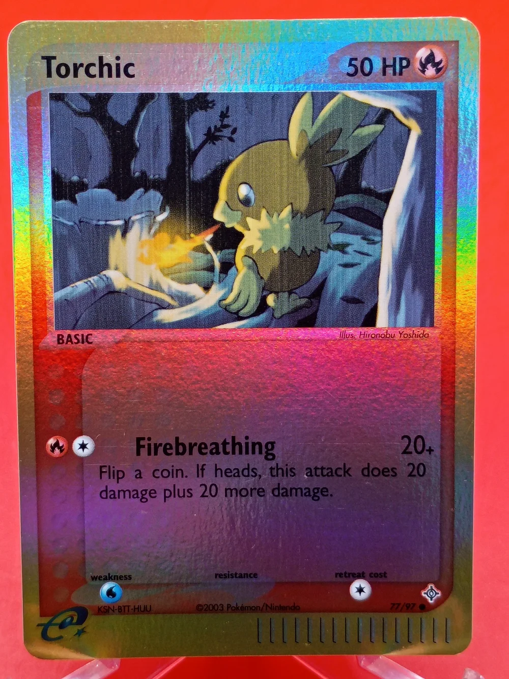 Torchic 77/97 EX Dragon e-Reader Series Reverse Holo Near Mint Pokémon TCG